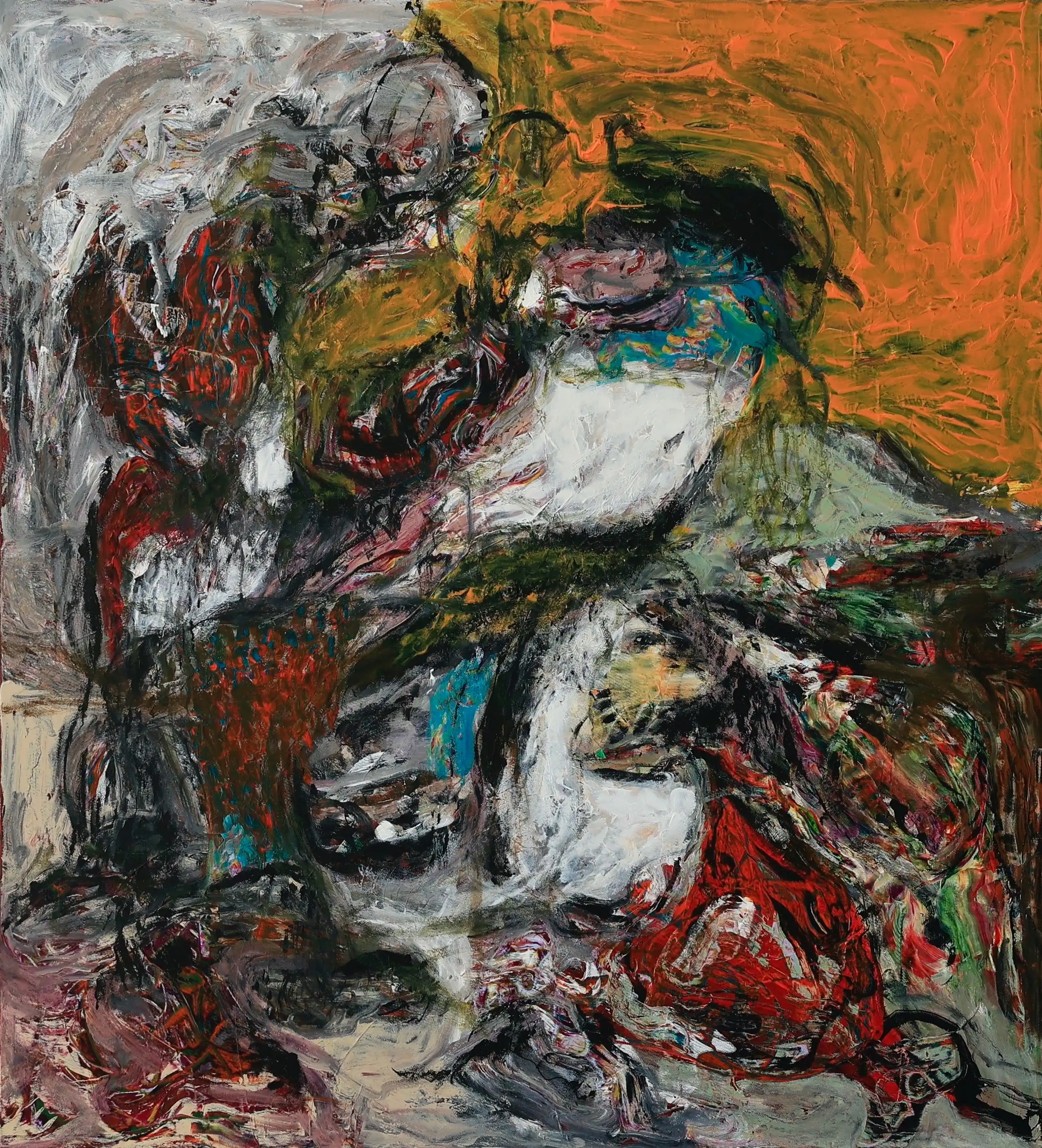 Emergenz painting by Wassem Alahmad, acrylic on canvas, 2024