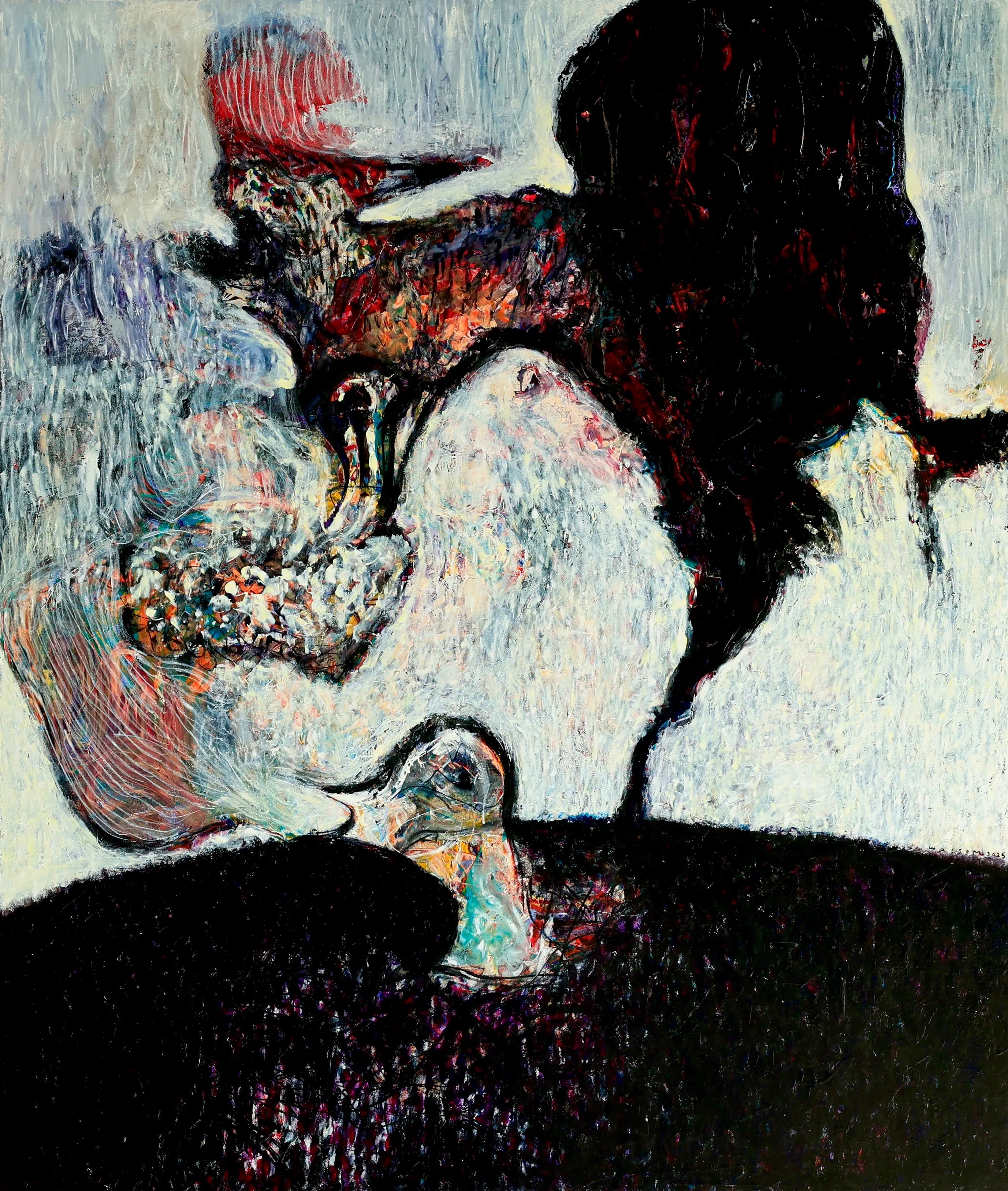 The Guardian painting by Wassem Alahmad, acrylic on canvas, 2025